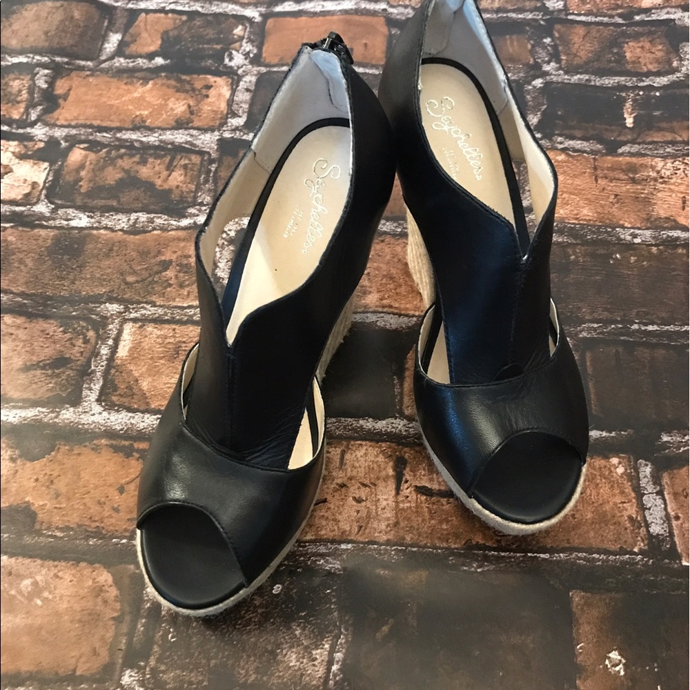 Seychelles NWOT black leather espadrilles