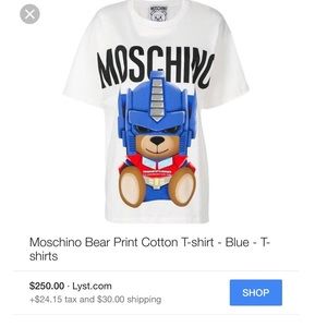 Moschino blue bear tee