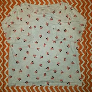 Watermelon Print 3/4 Sleeve Top