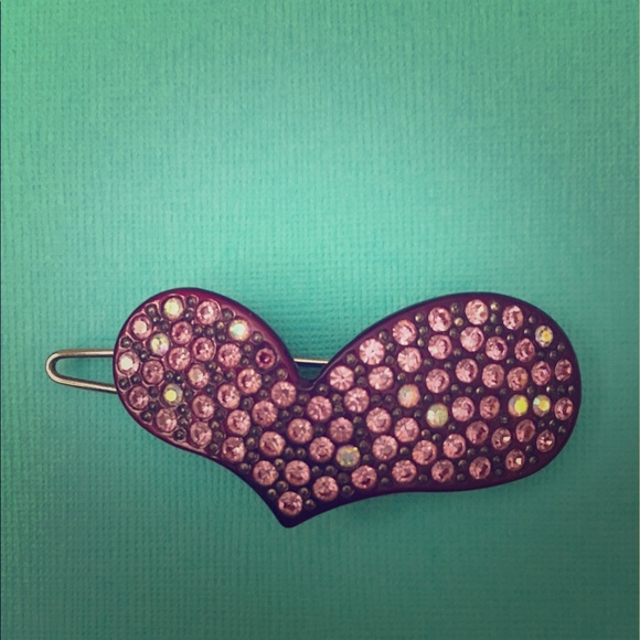 Heart shaped rhinestones hair clip - Picture 1 of 3