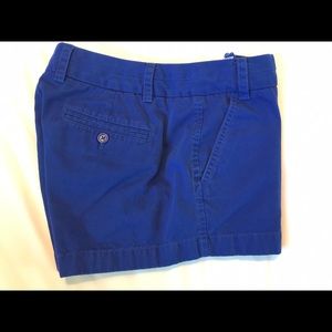 J.Crew 3" Chino shorts in Cobalt Blue Size 6