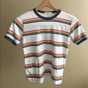 Urban Outfitters rainbow stripe shirt, size S