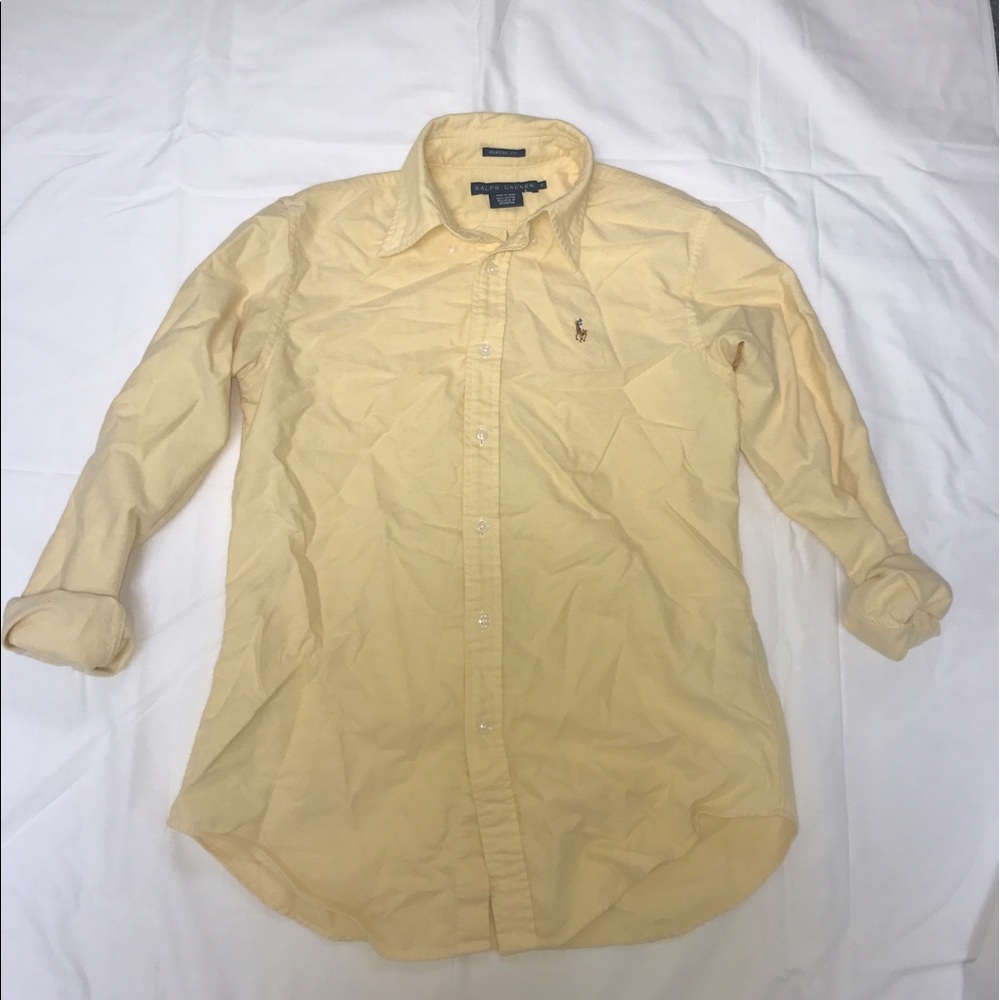 Polo Ralph Lauren Yellow button down shirt size 6