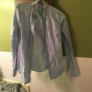 Blue button up, Elle size 2.