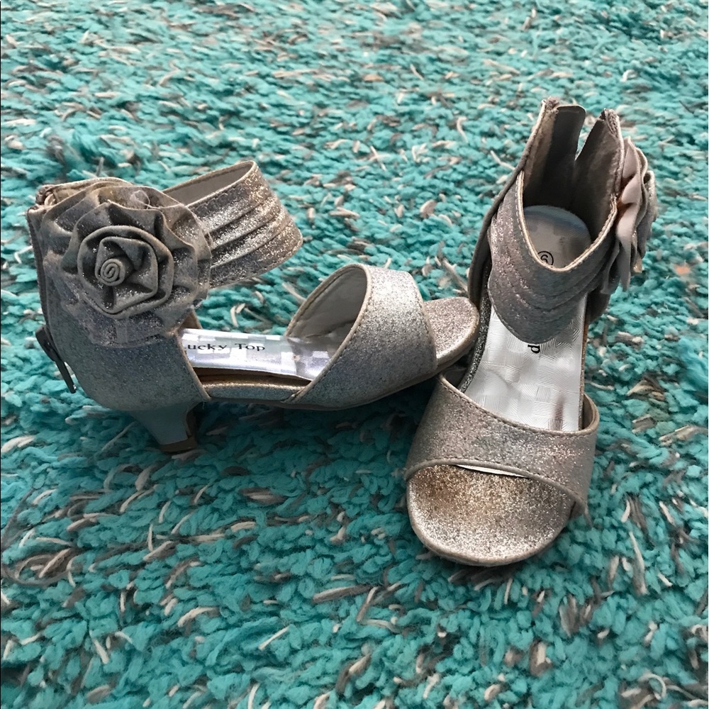 Little girls sparkly heels