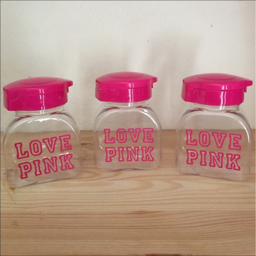 3 piece Victoria's Secret Love Pink containers