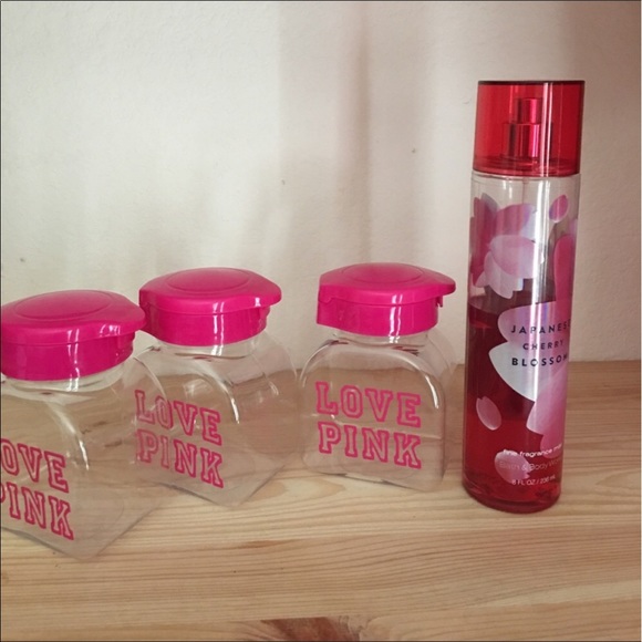 3 piece Victoria's Secret Love Pink containers - Picture 3 of 3
