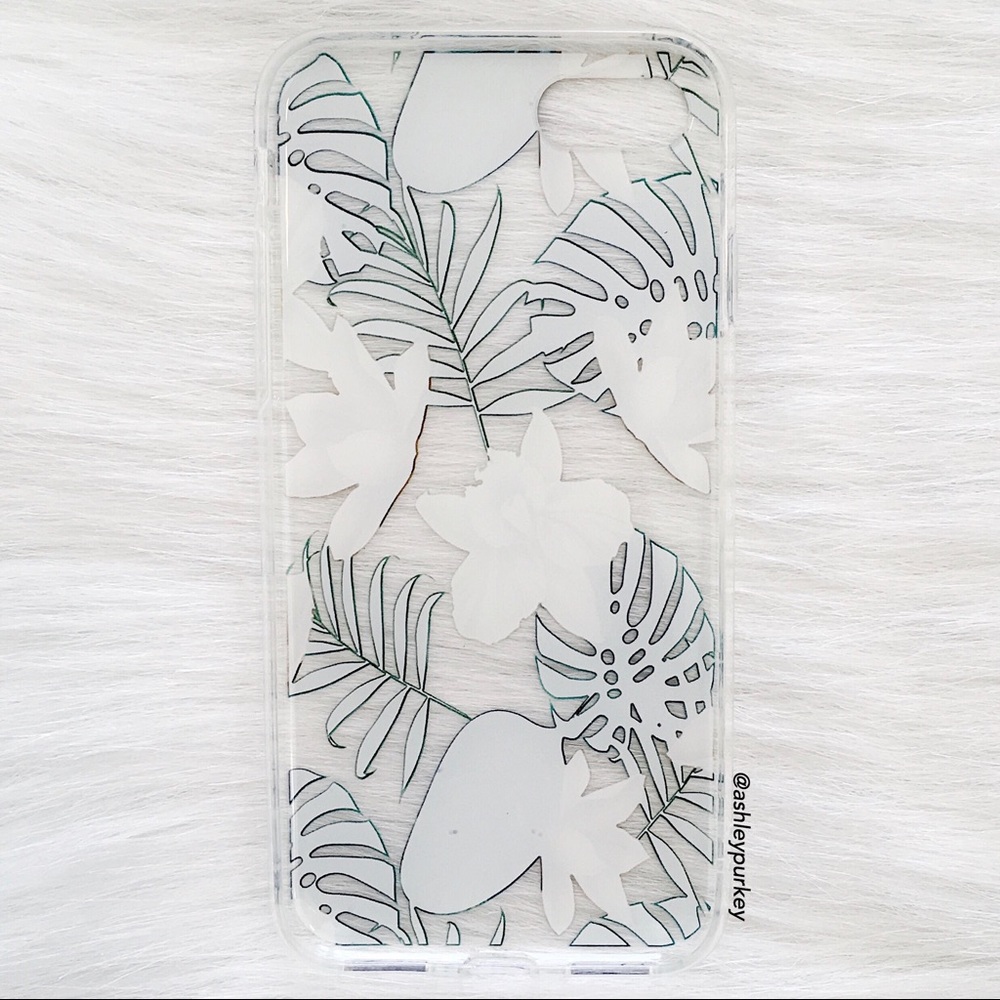 white floral leaf tropical iPhone 7 Plus case - Picture 3 of 3