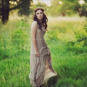 Bohemian dress size small , hi low