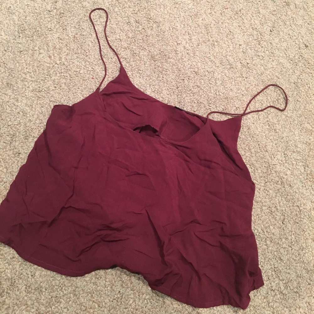 Maroon Crop Top