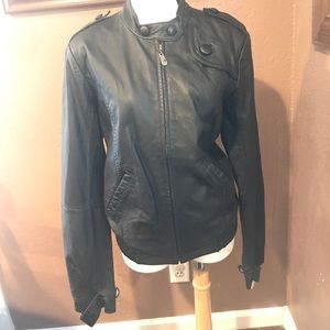 Roxy leather coat