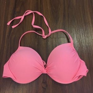 Pink bikini top