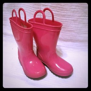 Hot pink Rain boots