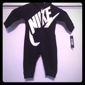 Black & White Nike hooded Onesie jumpsuit style