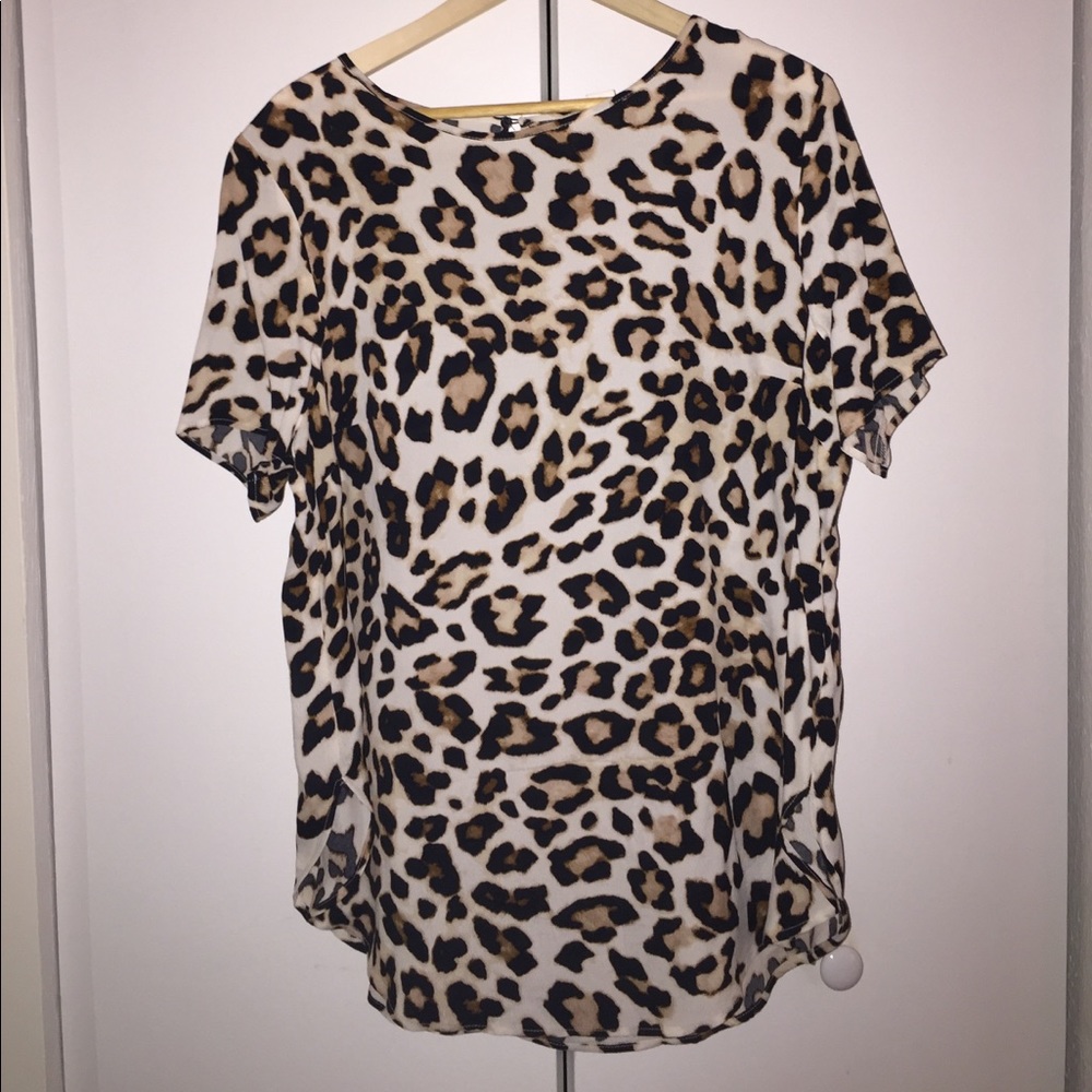 H & M leopard blouse
