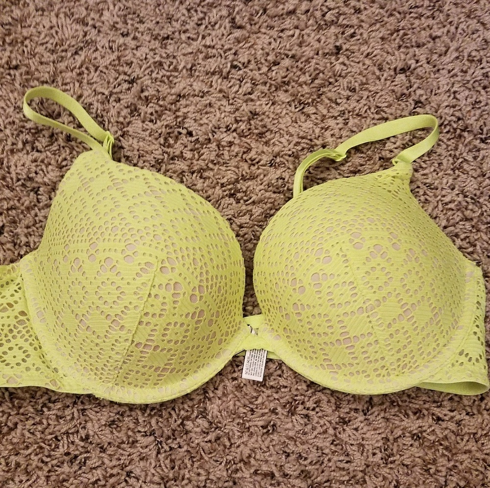 Neon yellow Victoria Secret Push up Bra