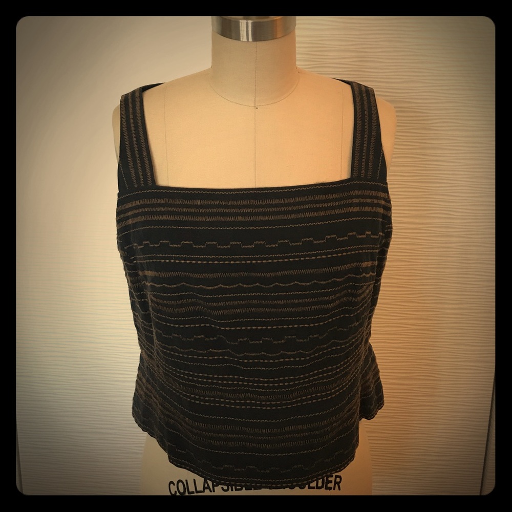 Black & Brown Worth Silk Top