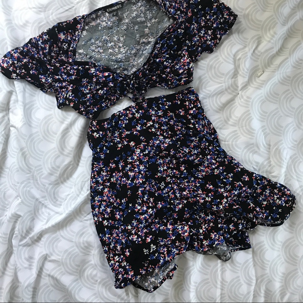 Two Piece Floral Dress