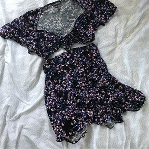 Two Piece Floral Dress