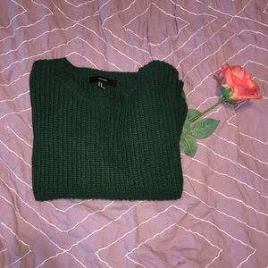 Green knit sweater