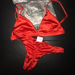 Charlies swimwear Rubby red bathing suit
