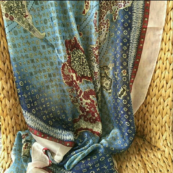 louis vuitton world map scarf