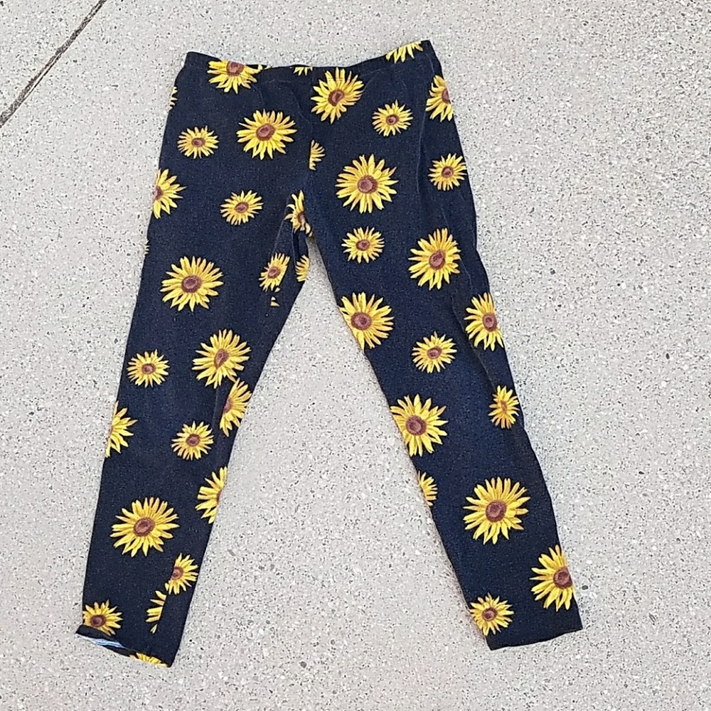 Cute sunflower leggings