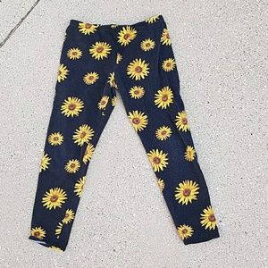 Cute sunflower leggings