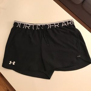 Under Armour black running shorts