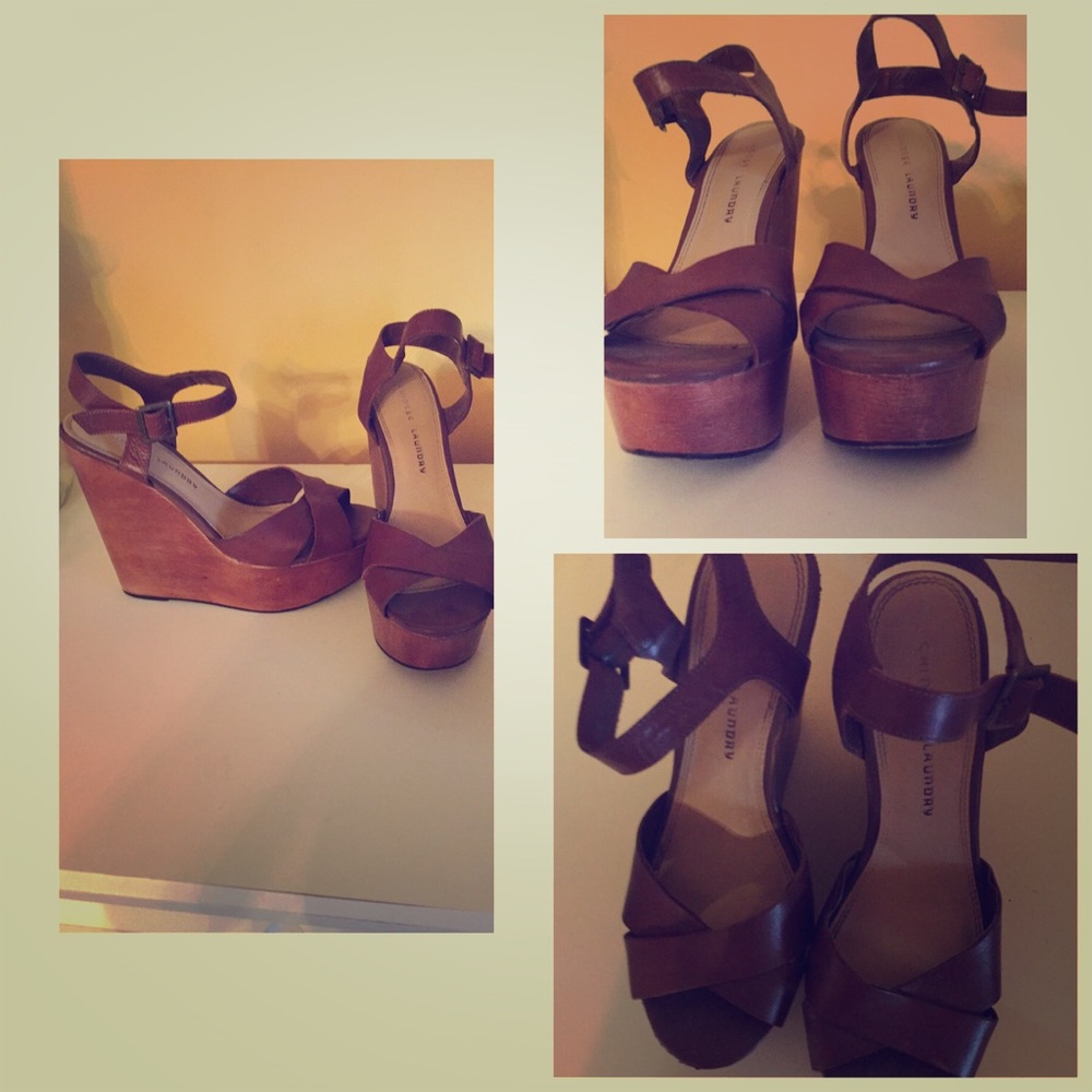 Sz 10, Brown Chinese Laundry Wedges