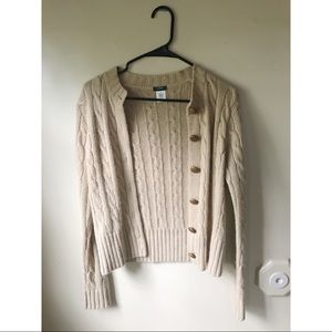 J. Crew Tan Cardigan Sweater