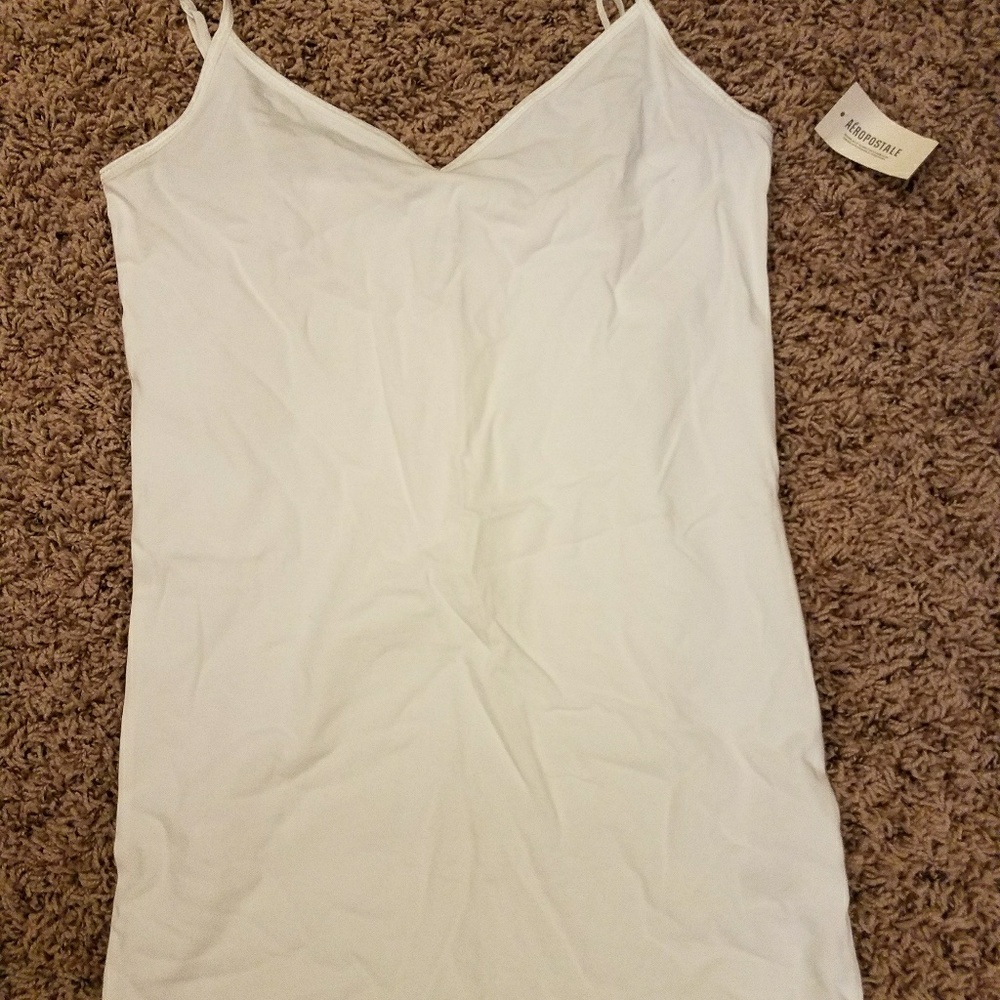 V neck white cami