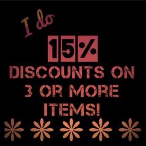Bundles of 3 are 15% off! Other | Bundle Discount 15 Off 3 Or More Items In Closet  main image 3