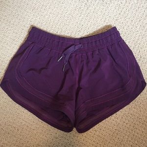 Plum colored lululemon shorts