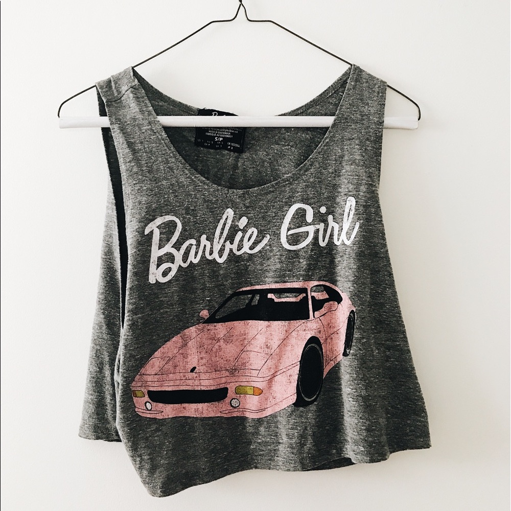 Vintage look Barbie girl Crop top