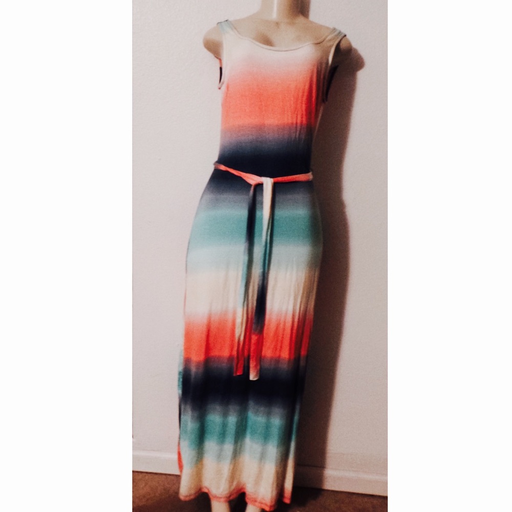 Women's Multicolored Tie Dye Maxi Dress NWOT