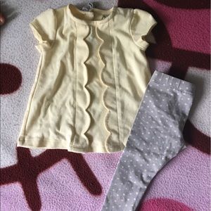 Yellow tunic top with leggings