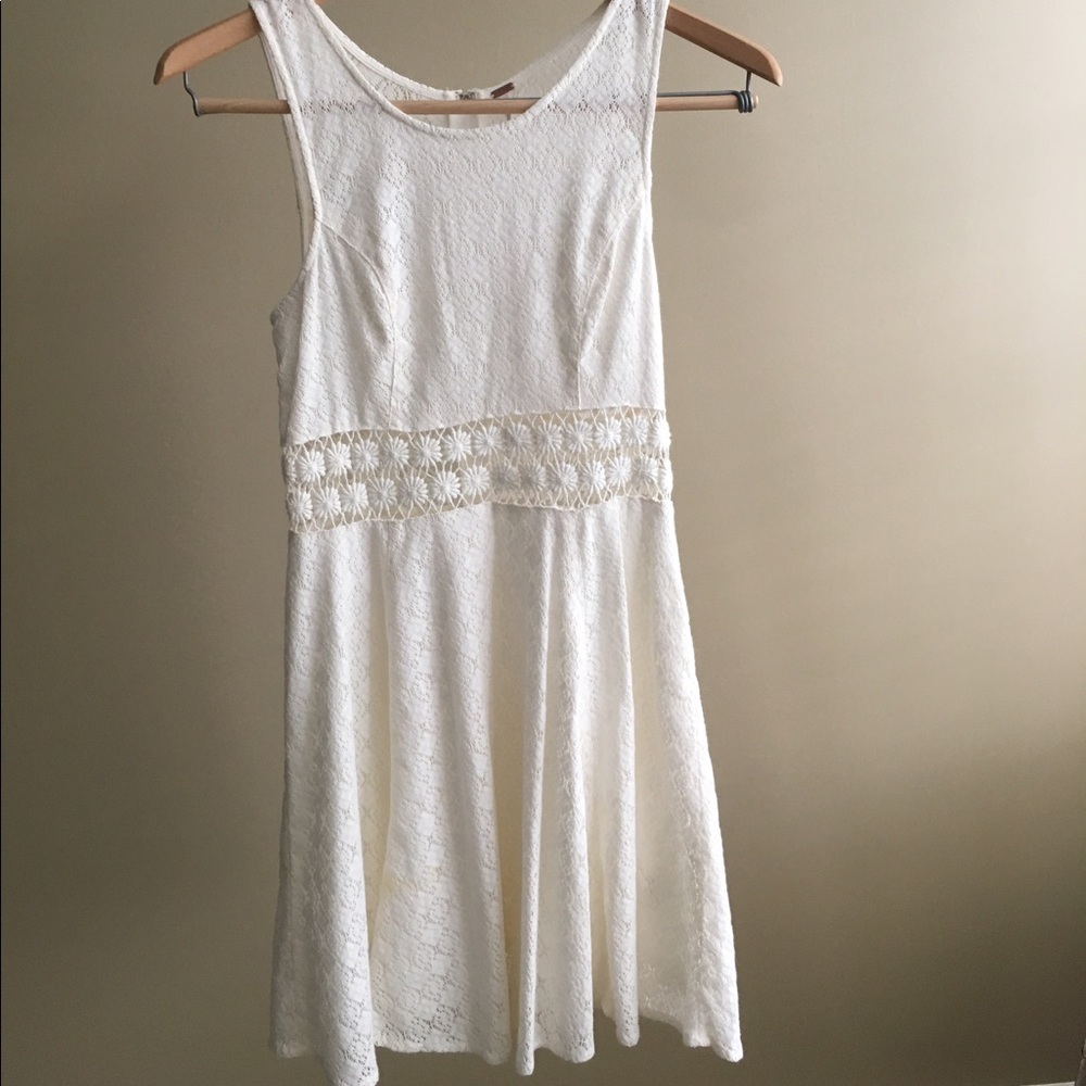 Free People floral lace cut out dress, size 4
