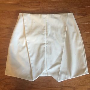 Angel Biba white pleather skirt