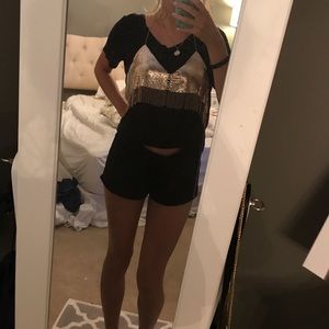 Gold chain bralette