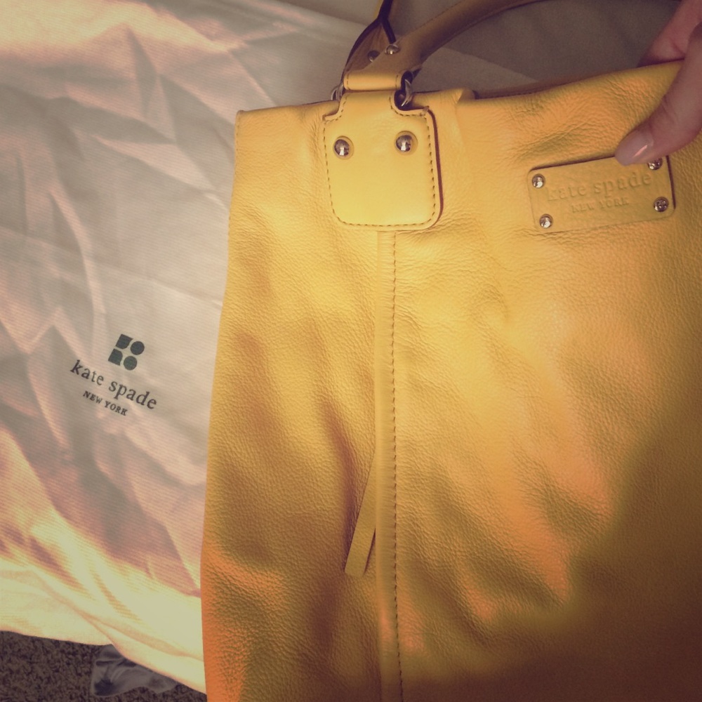 Canary Kate spade leather bag w dust bag