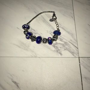 Blue pandora braclet