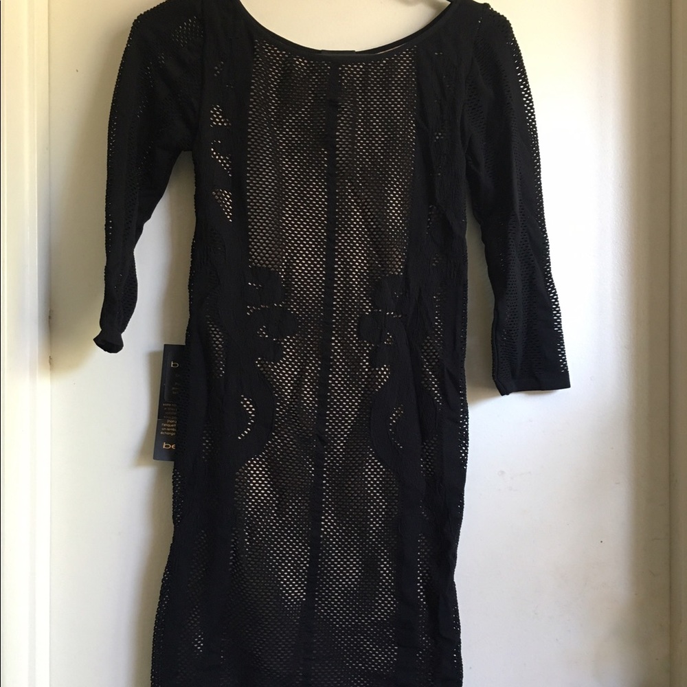 Bebe Mesh Midi Dress