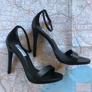 Steve Madden Stecy Black Strappy Heels
