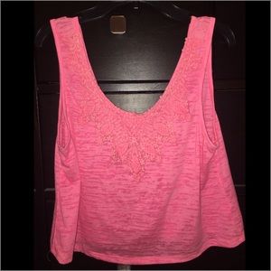 Pink crop top
