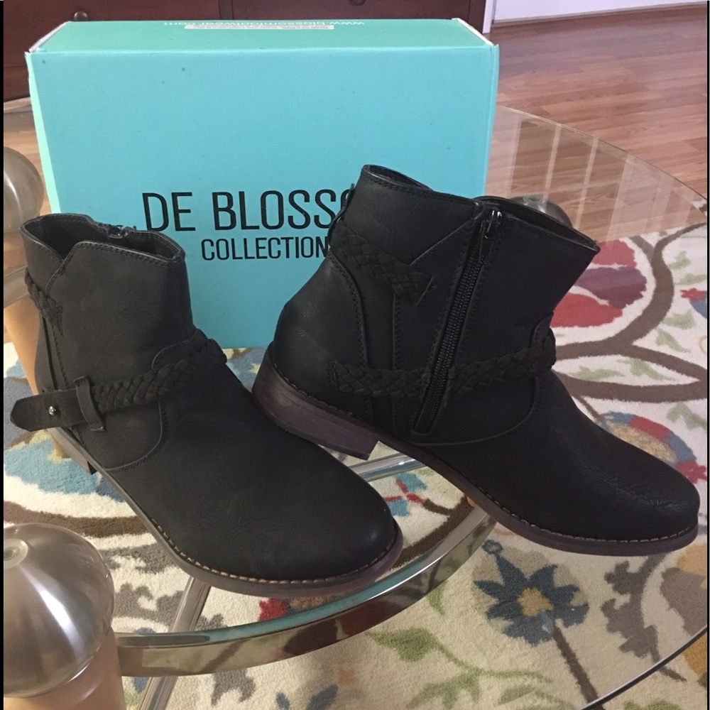 De Blossom Collection Jayne Heeled Ankle Boots 8.5