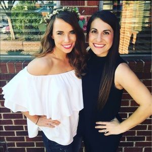 White off-the-shoulder top