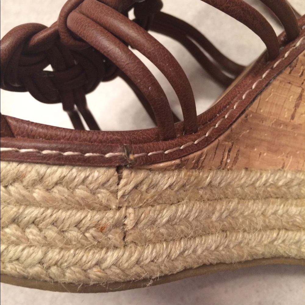 MIA Strappy Brown Wedge sandals Sz 7M - Picture 7 of 7