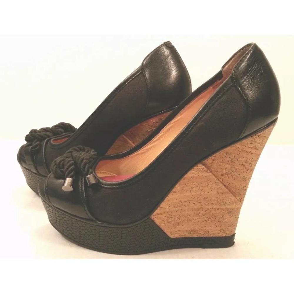 Gianni Binni peep toe wedges. 6.5 M