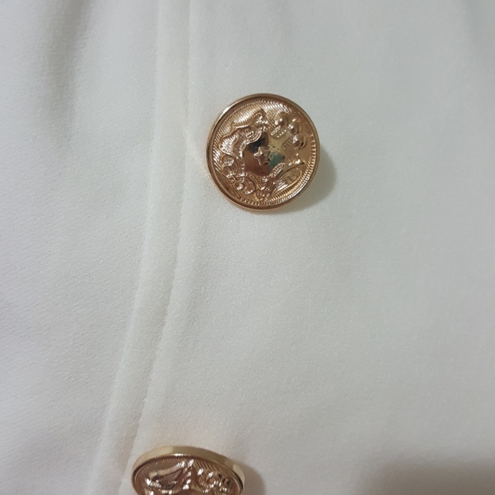 White Button Military Jacket - Picture 5 of 6